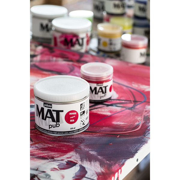 Peinture acrylique - Extra mate - Blanc permanent - Pébéo - Mat Pub