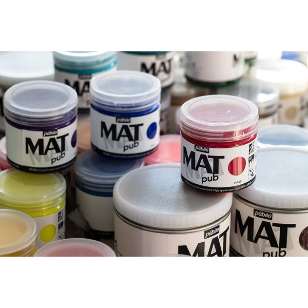 Peinture acrylique - Extra mate - Blanc permanent - Pébéo - Mat Pub