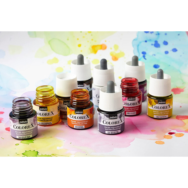 Encre aquarelle - Gris neutre - Pébéo - Colorex - Flacon de 45 ml