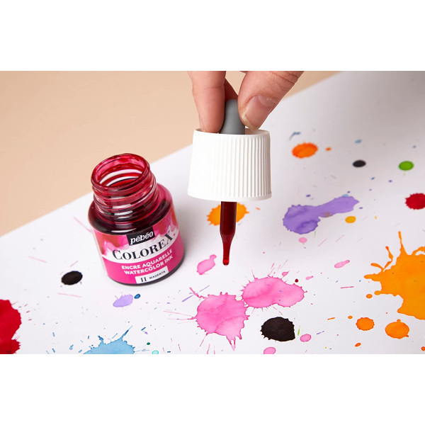 Encre aquarelle - Gris neutre - Pébéo - Colorex - Flacon de 45 ml