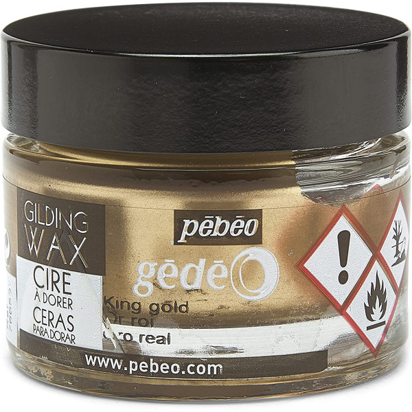 photo-Cire à dorer - Or roi - Tous supports - Pébéo - Gédéo - Pot de 30 ml