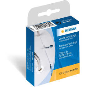 photo-Œillets pour classeur - Blanc - Renforce les feuilles - Adhésif - 500 pièces - Herma