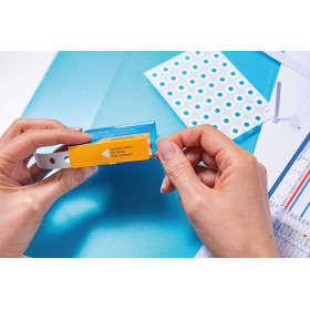 Œillets pour classeur - Blanc - Renforce les feuilles - Adhésif - 500 pièces - Herma