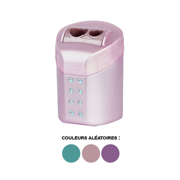 Taille-crayon - 2 trous - Avec réservoir en plastique - Strass - Faber-Castell