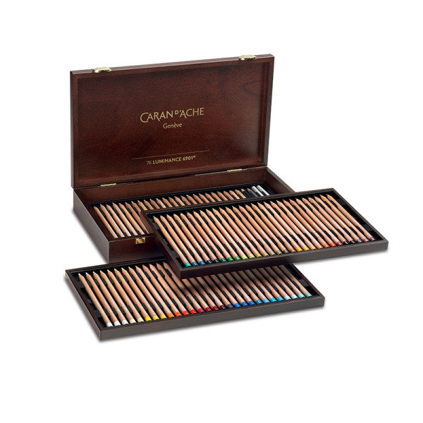 photo-Coffret de 76 crayons de couleurs Caran d'Ache Luminance 6901