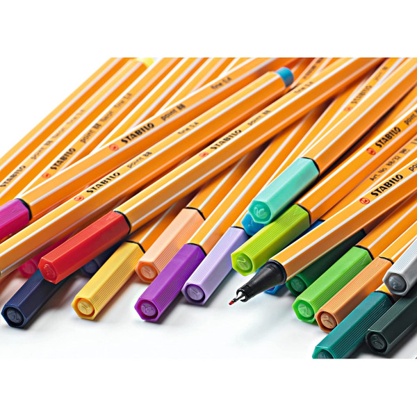Pochette de 40 stylos-feutres STABILO point 88 - pointe fine - Assortiment