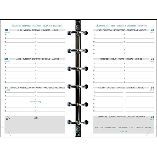 Recharge pour agenda - Exatime 17 - 2026/2027 - 18272E - Septembre à décembre