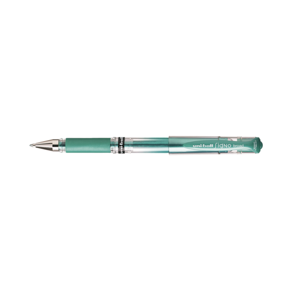photo-Stylo roller Uni-Ball Signo Broad Vert métallisé