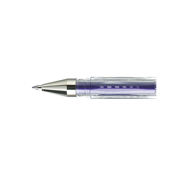 Stylo encre gel violet métallique pointe moyenne 0,7mm UniBall Signo