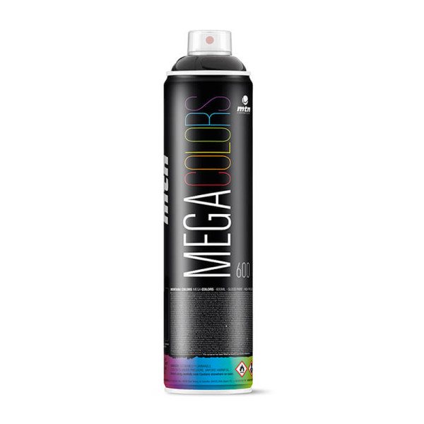 photo - Bombe de peinture - Noir - RV-9011 - MTN Mega Colors - 600ml