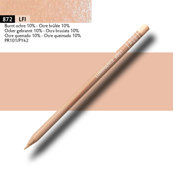 Crayon de couleur - Ocre brûlée 10% - Caran d'Ache - Luminance 6901