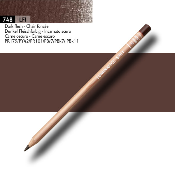 Crayon de couleur - Chair foncé - Caran d'Ache - Luminance 6901