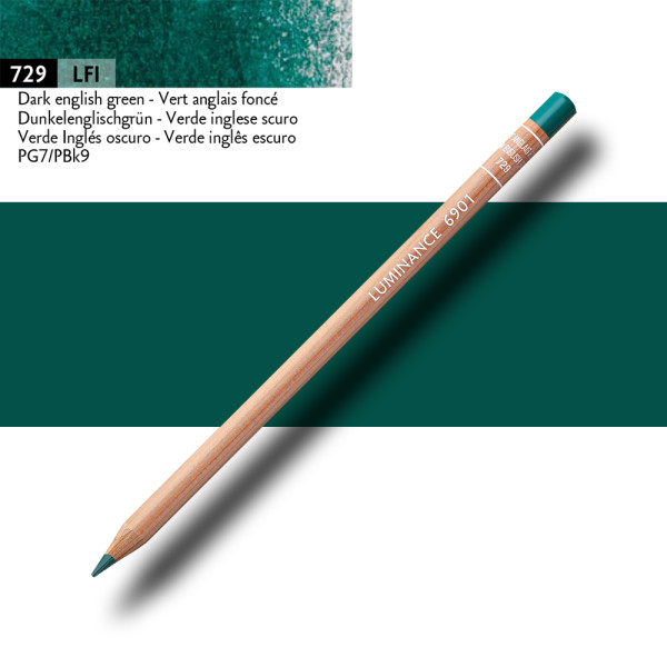 Crayon de couleur - Vert anglais foncé - Caran d'Ache - Luminance 6901