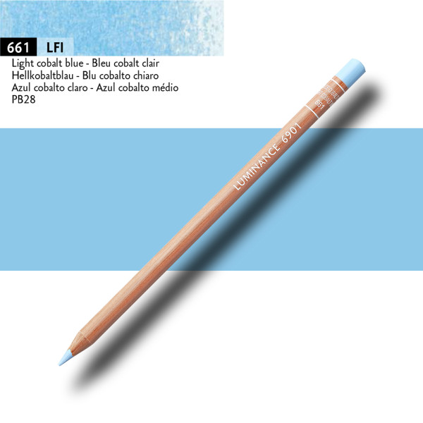 Crayon de couleur - Bleu de Cobalt clair - Caran d'Ache - Luminance 6901