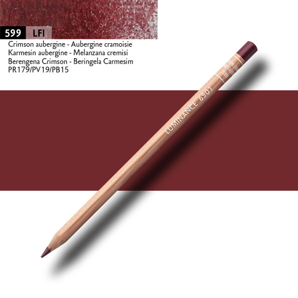 Crayon de couleur - Aubergine cramoisie - Caran d'Ache - Luminance 6901