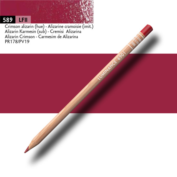 Crayon de couleur - Alizarine cramoisie - Caran d'Ache - Luminance 6901