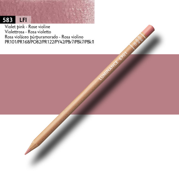 Crayon de couleur - Rose violine - Caran d'Ache - Luminance 6901
