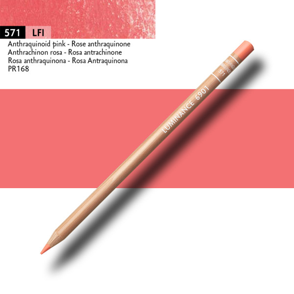 Crayon de couleur - Rose anthraquinone - Caran d'Ache - Luminance 6901