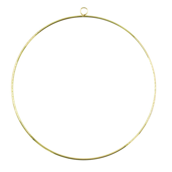photo-Décoration à suspendre - Cercle - Doré - 25 cm de diamètre - Métal or