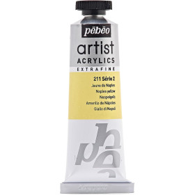 photo-Tube de peinture acrylique - Extra-fine - Jaune de Naples - 37ml - Pébéo