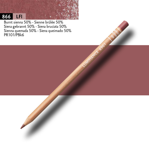 Crayon de couleur - Sienne brûlée 50% - Caran d'Ache - Luminance 6901