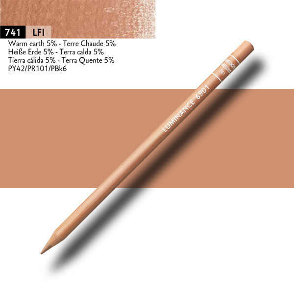 Crayon de couleur - Terre chaude 5% - Caran d'Ache - Luminance 6901