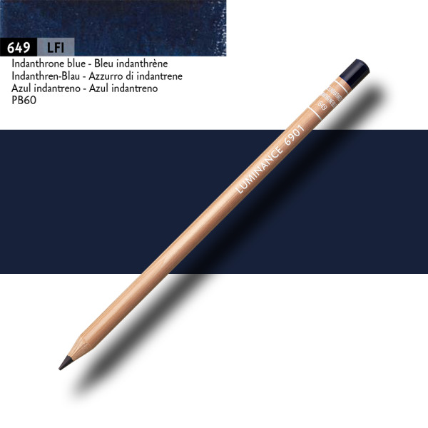 Crayon de couleur - Bleu indanthrène - Caran d'Ache - Luminance 6901