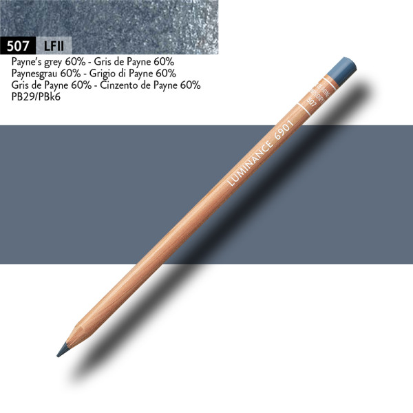 Crayon de couleur - Gris de Payne 60% - Caran d'Ache - Luminance 6901
