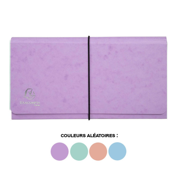 photo-Pochette trieur - Petit trieur - 26x13 cm - 6 compartiments - Couleurs pastel