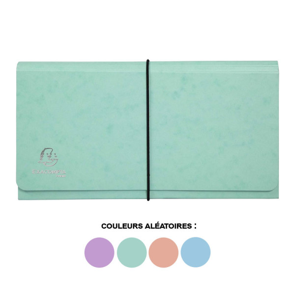 Pochette trieur - Petit trieur - 26x13 cm - 6 compartiments - Couleurs pastel
