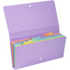 Pochette trieur - Petit trieur - 26x13 cm - 6 compartiments - Couleurs pastel