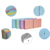 Pochette trieur - Petit trieur - 26x13 cm - 6 compartiments - Couleurs pastel