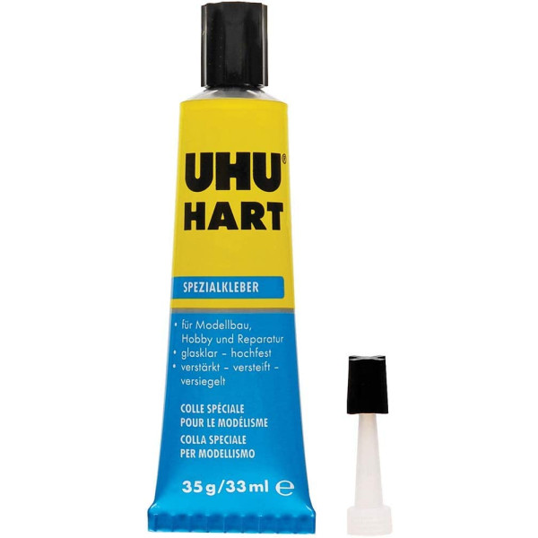 photo-Colle spéciale pour le modélisme - Avec embout - Transparente - UHU - Hart - Tube de 35g