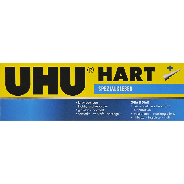 Colle spéciale pour le modélisme - Avec embout - Transparente - UHU - Hart - Tube de 35g