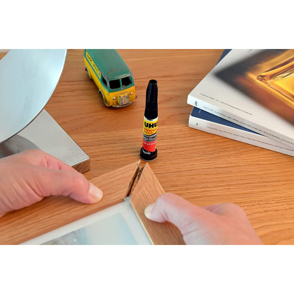 Colle extra forte - Tous supports - Transparente - UHU Power Glue - Tube de 5g