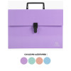 photo-Valisette - Trieur - 18 compartiments - Poignée - Couleurs pastel - Exacompta
