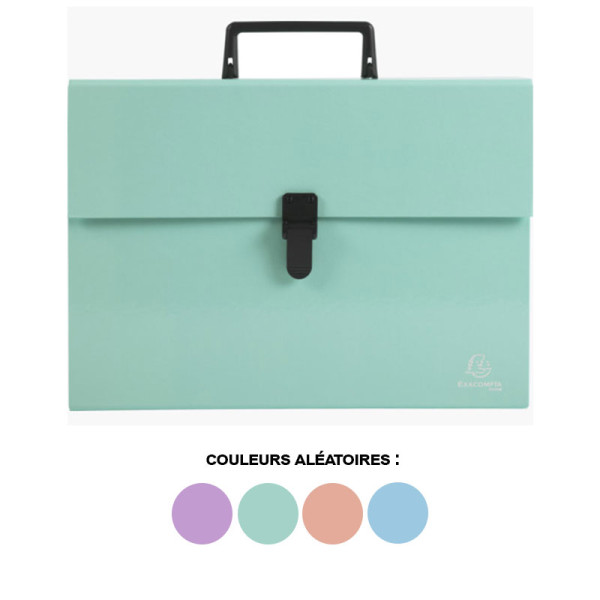 Valisette - Trieur - 18 compartiments - Poignée - Couleurs pastel - Exacompta