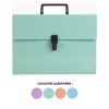 Valisette - Trieur - 18 compartiments - Poignée - Couleurs pastel - Exacompta