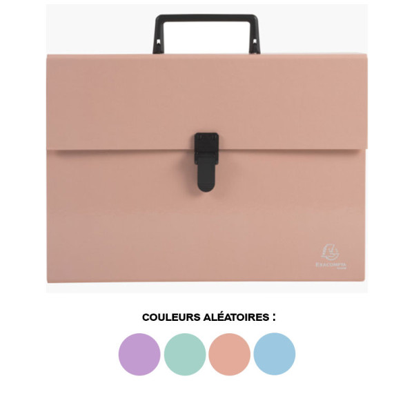 Valisette - Trieur - 18 compartiments - Poignée - Couleurs pastel - Exacompta