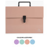 Valisette - Trieur - 18 compartiments - Poignée - Couleurs pastel - Exacompta