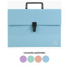 Valisette - Trieur - 18 compartiments - Poignée - Couleurs pastel - Exacompta