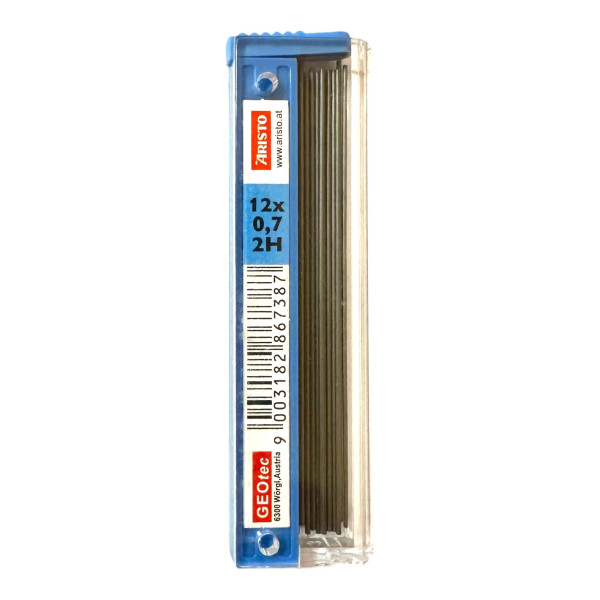 photo-Mines pour porte-mines - 2H - 0,7mm - Etui de 12 mines - Aristo