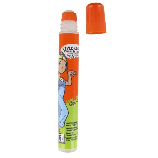 photo-Stylo de colle gel - Transparente - Papier et carton - Avec embout - Cléopâtre - 50g