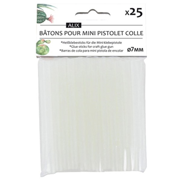 photo-25 bâtons de colle pour mini pistolet à colle - Transparent - Cléopâtre