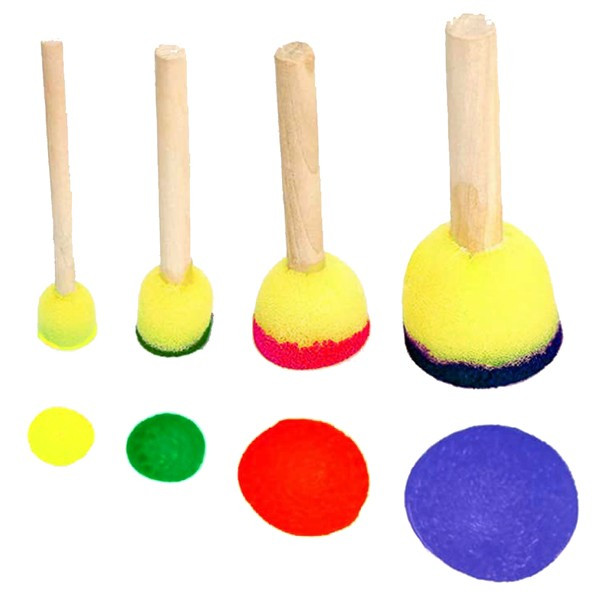 Tampons en mousse - Plusieurs diamètres - Pour peinture - Enfant - Cléopâtre
