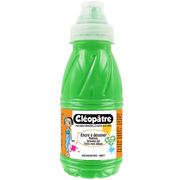 photo-Flacon encre à dessiner Cléopâtre 250 ml vert printemps