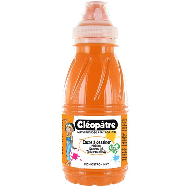 photo-Flacon encre à dessiner Cléopâtre 250 ml orange