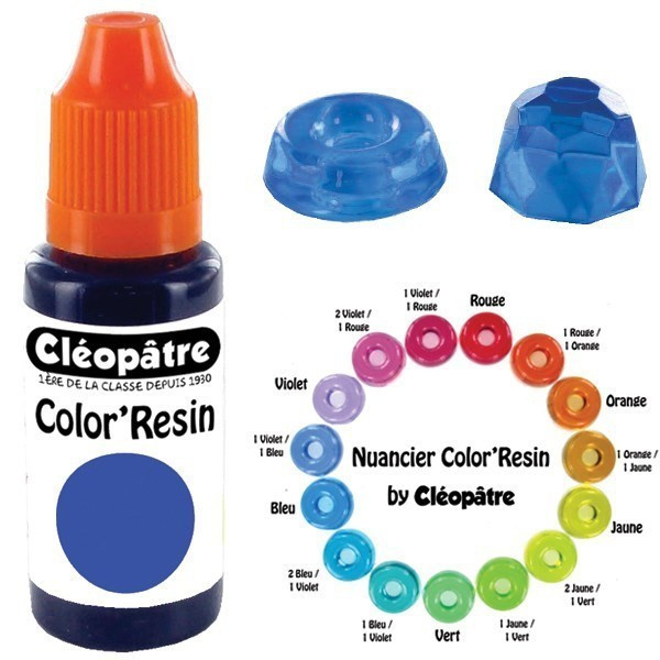 Colorant pour résine d'époxy - Bleu - Cléopâtre - Color'Resin - Tube 15g
