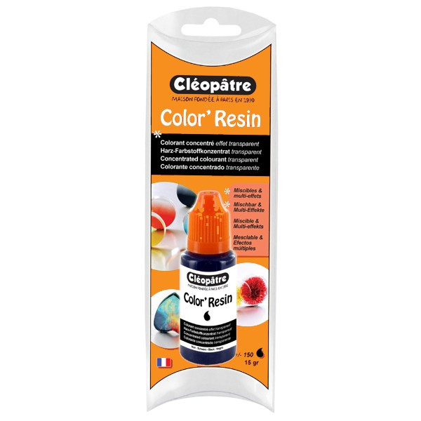 photo-Colorant pour résiner d'époxy - Noir - Cléopâtre - Color'Resin - Tube 15g