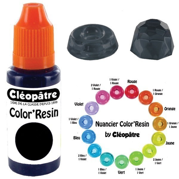 Colorant pour résine d'époxy - Noir - Cléopâtre - Color'Resin - Tube 15g
